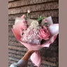 Букет с гортензией Розовое облачко