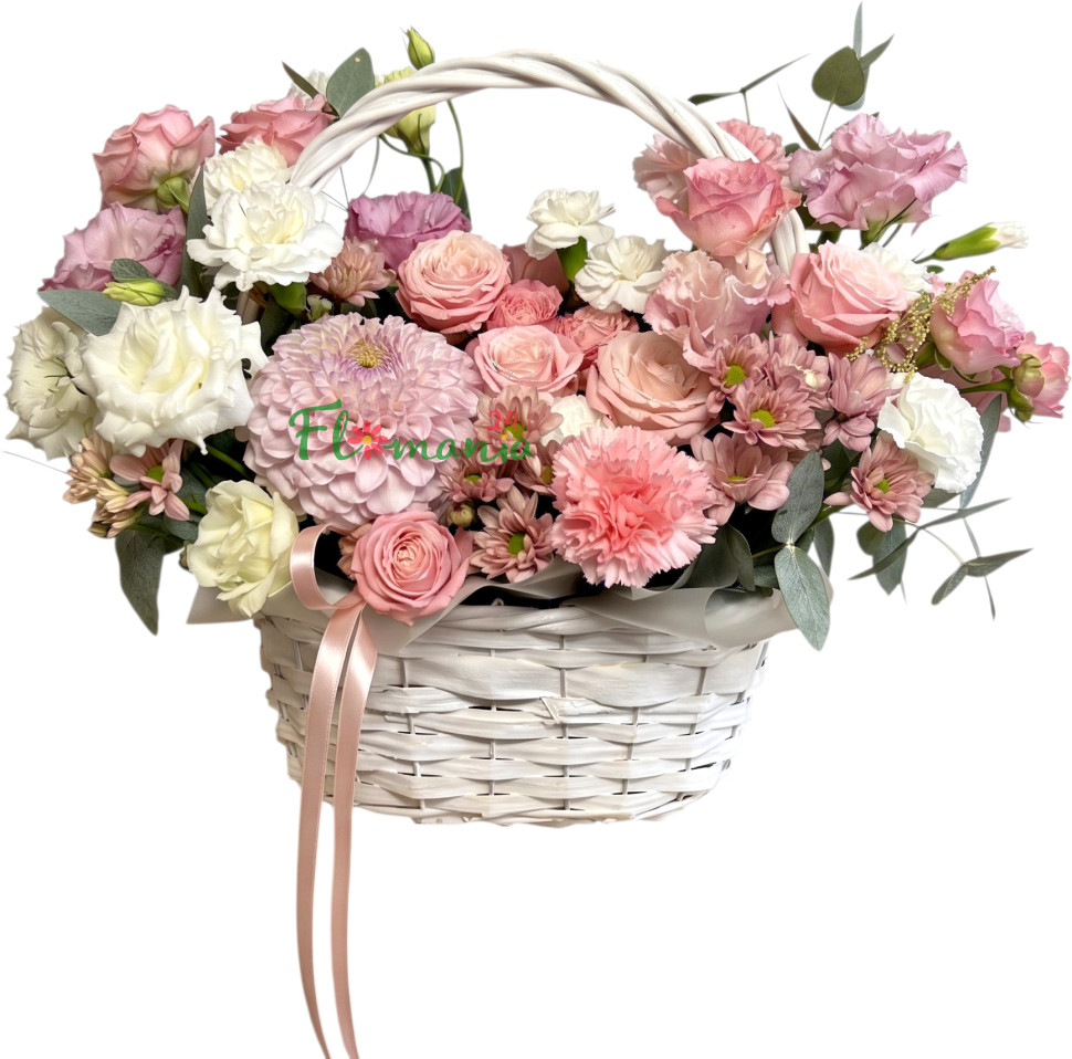 Композиция из роз, хризантем и гвоздик «Поэзия сада»